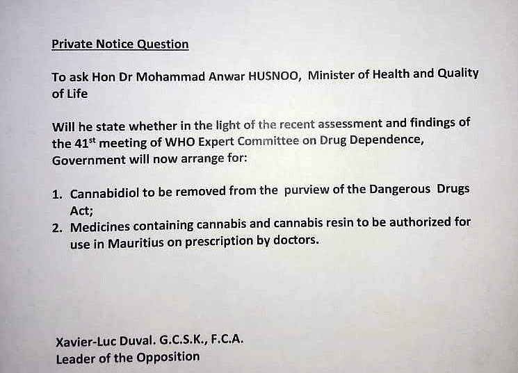 La PNQ sur le Cannabis Médical
